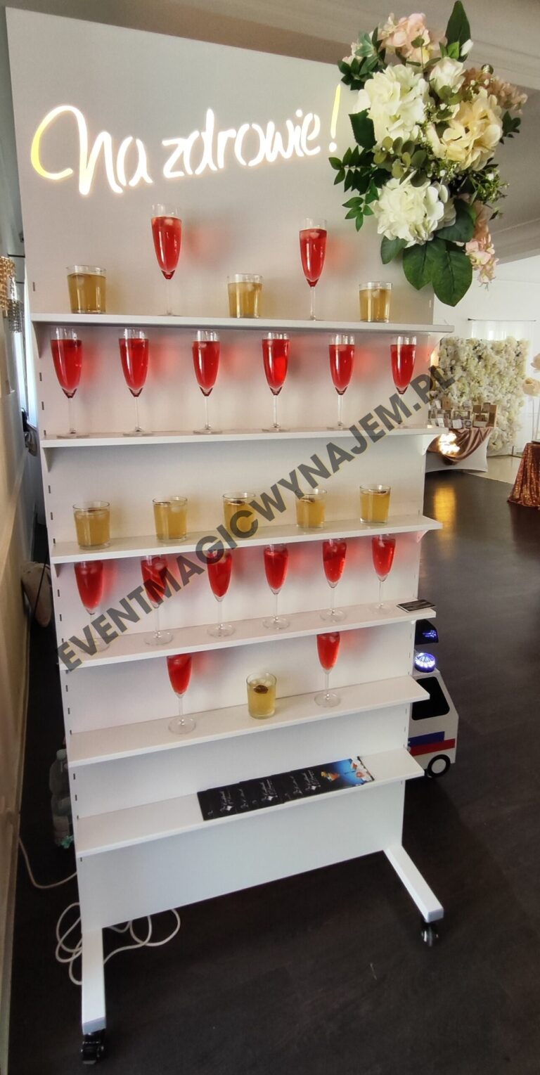 Ścianka powitalna welcome drinks, prosecco wall