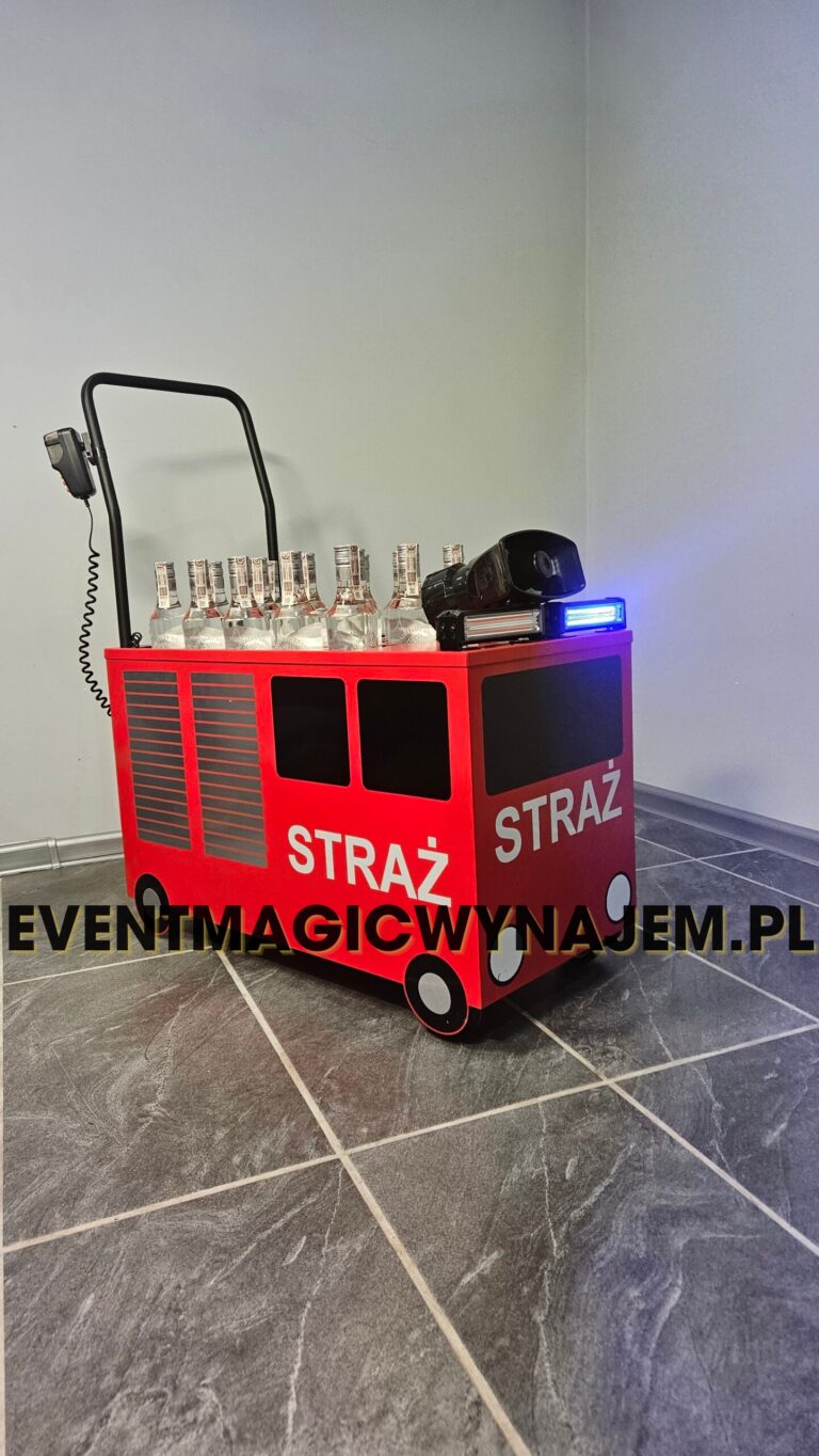 Wódkowóz straż pożarna, na wesela, pojazd do rozwożenia alkoholu.